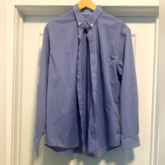 IZOD Classic Mens Classic Fit Long Sleeve Plaid Button-Down Shirt - Picture 1 of 9